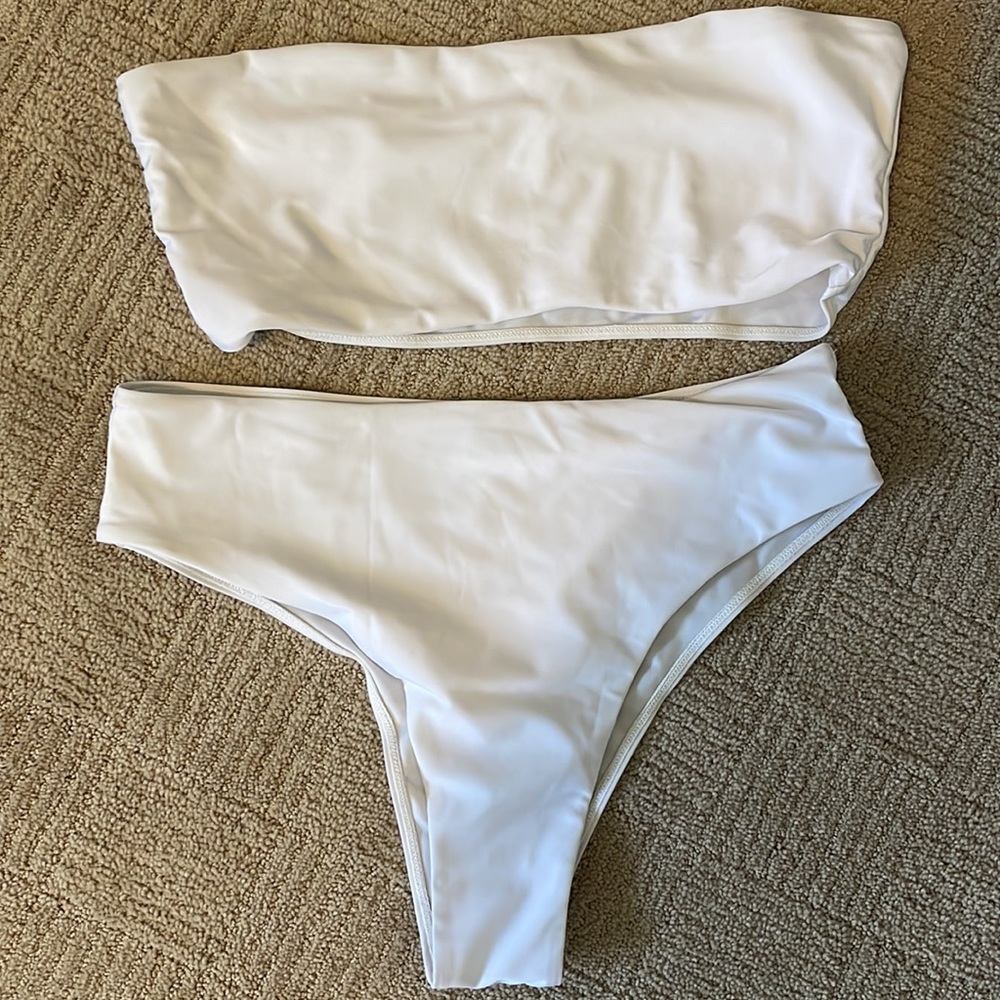 FITTOO Bandeau high waist bikini